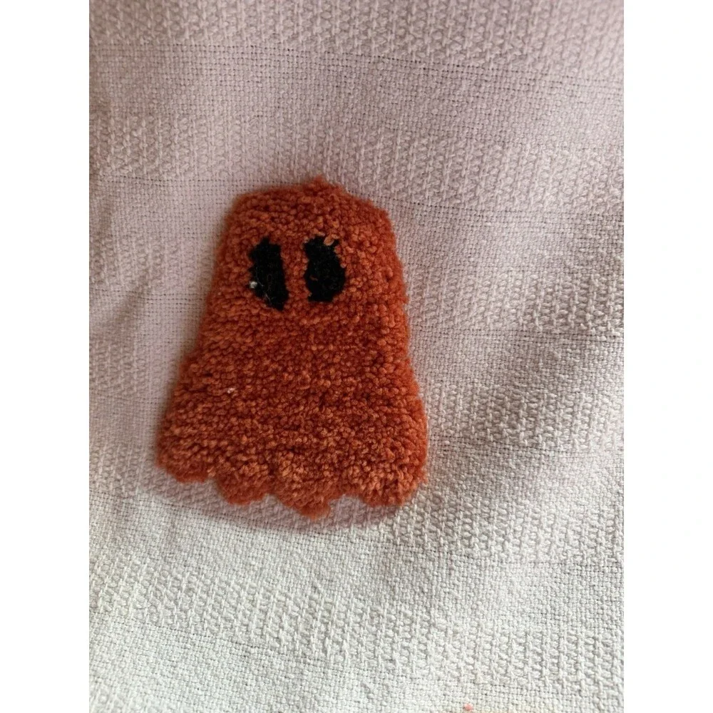 Rachel Zoe Orange, Green Multicolor Ghosts Throw Blanket Viral Halloween Tassels